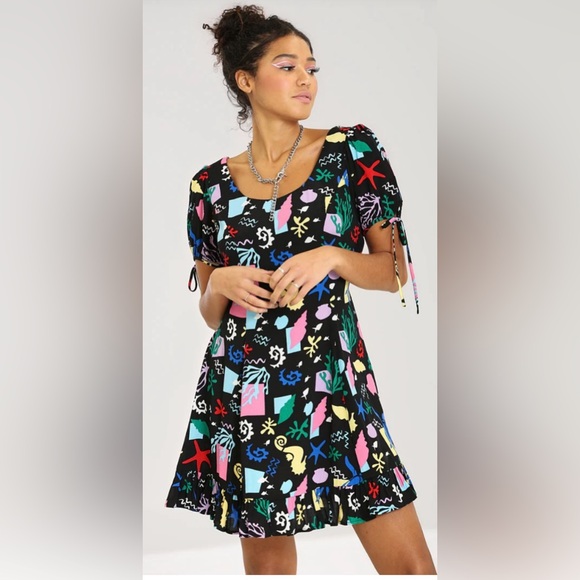 Hell Bunny Viscose Mini Dress SZ XS - Picture 1 of 9